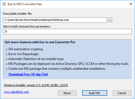 msi to exe file converter